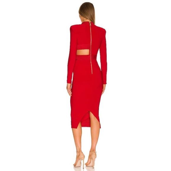 Zhivago Red Midi Dress - Picture 4 of 10